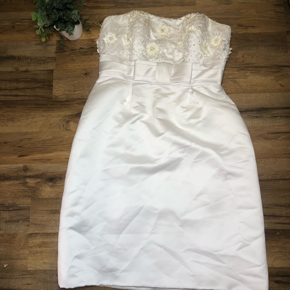 Oleg Cassini Short Wedding Dress